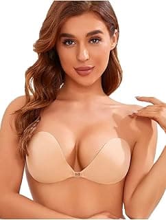 AKHIRAH Women's & Girl's Strapless Wire Free Stick On Invisible Bra (Bust -30,32,34)