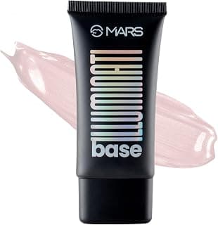MARS Illuminati Base Strobe Cream Dewy Primer with Highlighter | Glowy Dewy Primer for Face Makeup | Natural Finish (45ml) (PINK)