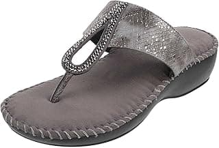 Mochi Women's Embellished Faux Leather Slip-on Heel Fashion Sandals