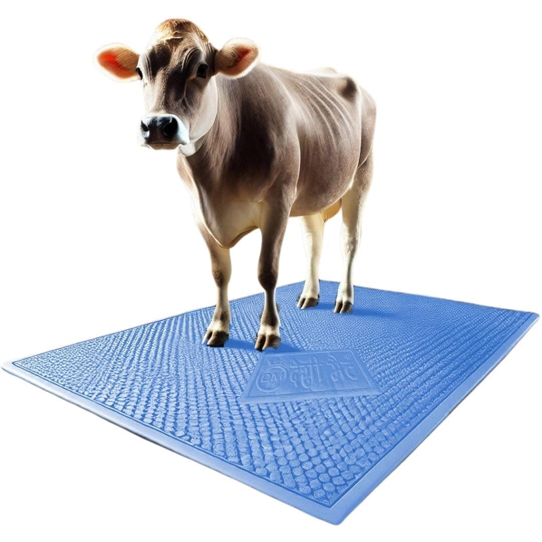 DM DASII Premium EVA Cow Mat | 8x5 ft | 30mm Thick | Durable, Shock-Absorbent & Waterproof | Anti-Slip & Easy to Clean | Ideal for Cows, Buffaloes & Dairy Farms(Super Deluxe, Blue)