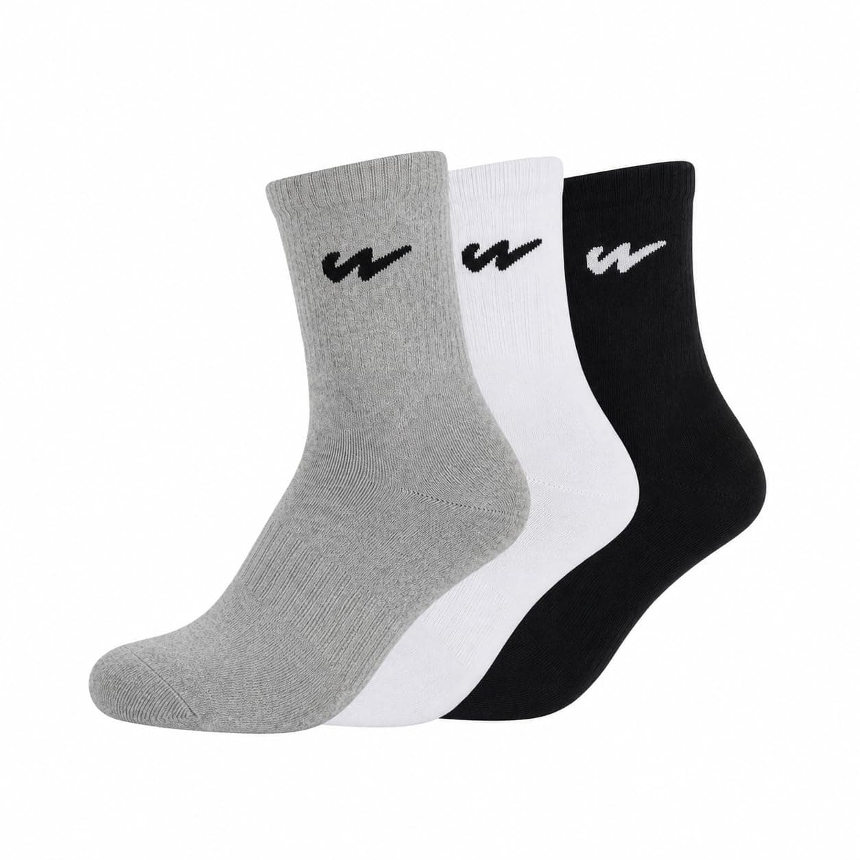 Campus Packed Combo Socks - Mens Half Terry Ankle Set Of 3 Pair