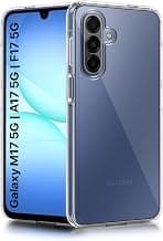 WOW IMAGINE Transparent Back Cover Case for Samsung Galaxy M17 5G | A17 5G | F17 5G | Raised Bumps for Full Device & Camera Protection Shockproof TPU Silicone Back Case Mobile Cover – Transparent