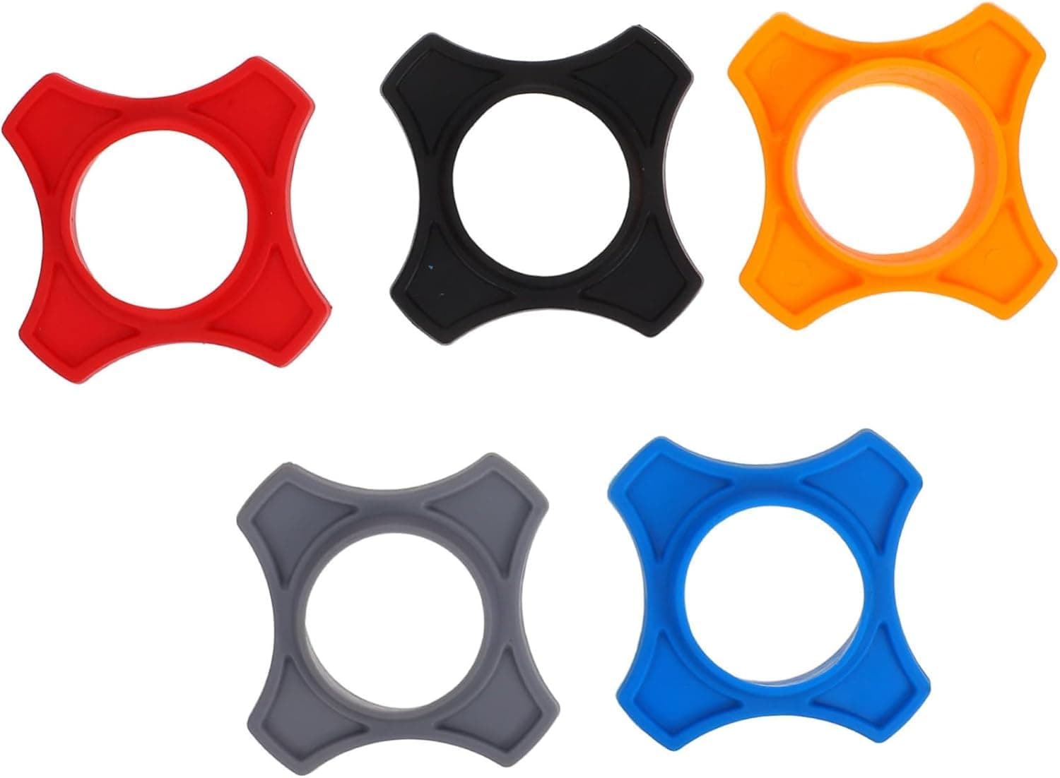 kh Microphone Handheld Microphone Anti-rolling Protection Silicone Rings Assorted Color Rubber Wireless Slip Holder Stand Roller Protection Shockproof Ring (Multicolor) (Pack of 5)