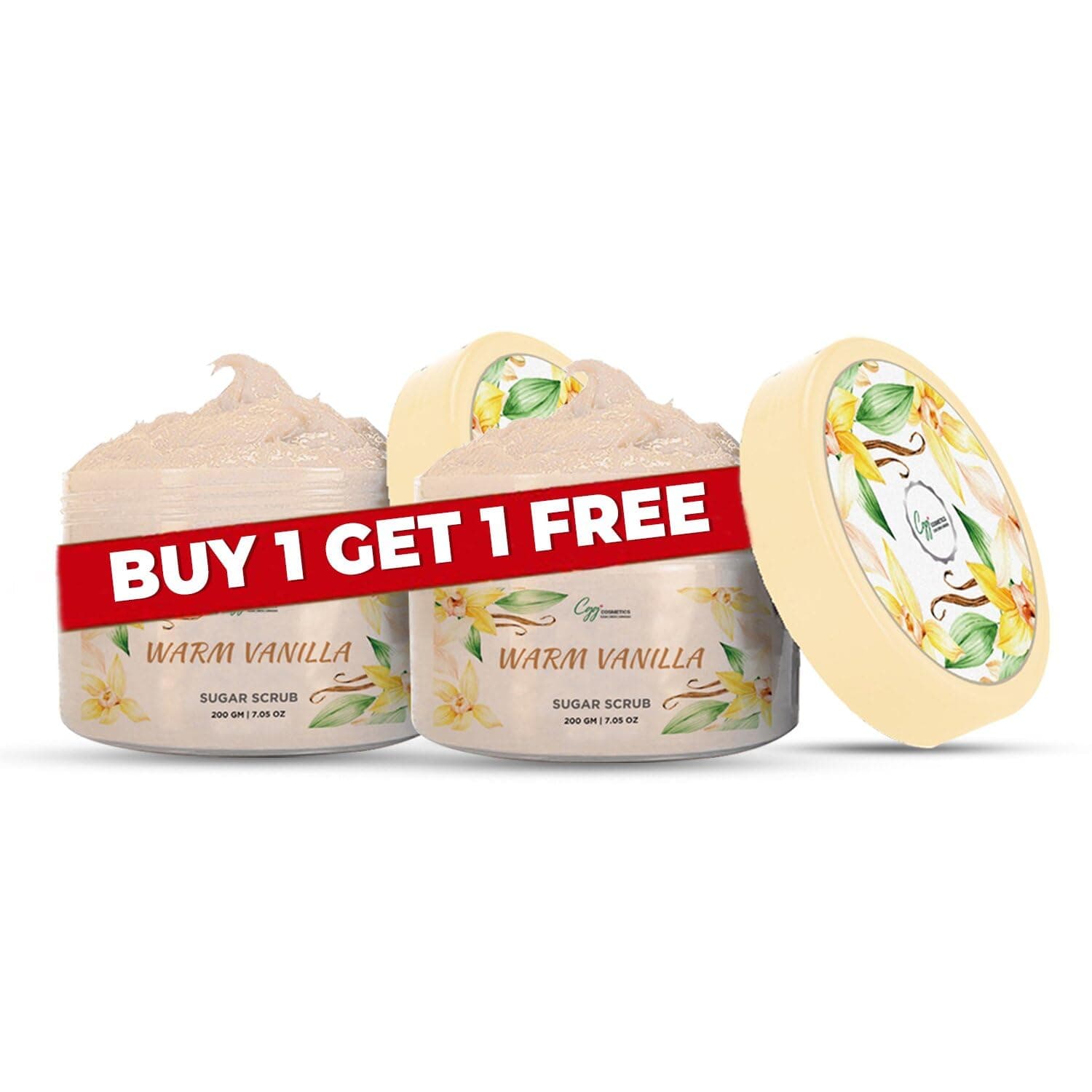 CGG Warm Vanilla Sugar Scrub (200g) | Exfoliation, Tan Removal & Moisturization bonus packed included