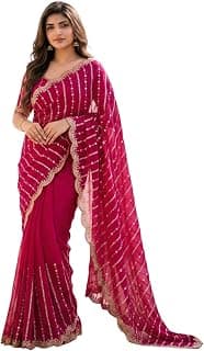 Shiv Textiles Saree for Women (Pink)