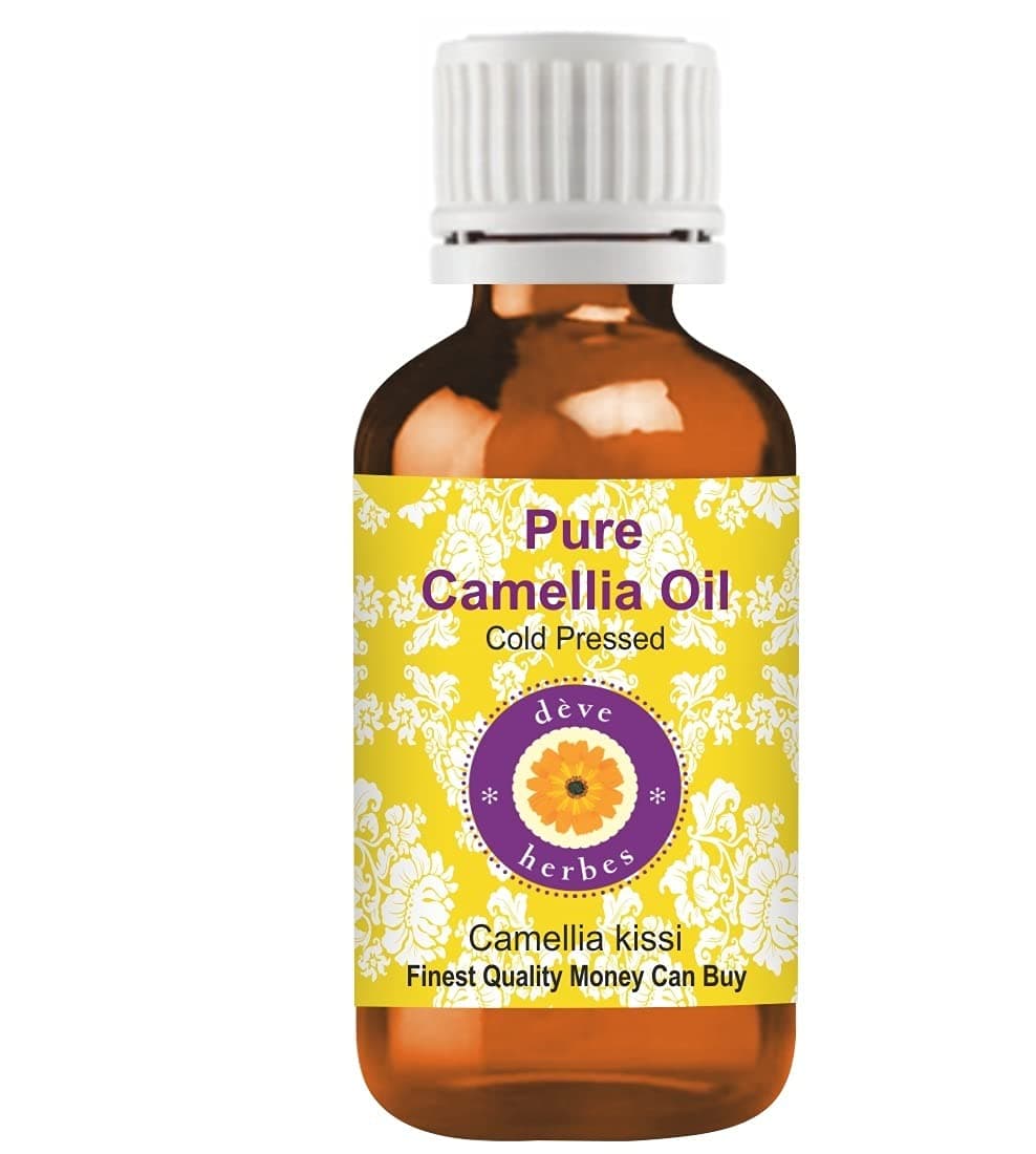 Deve Herbes Pure Camellia Oil (Camellia kissi) | Cold Pressed | Natural | Undiluted | For Diluting Essential Oils | For Hair, Skin & Massage | Men & Women | 100ml