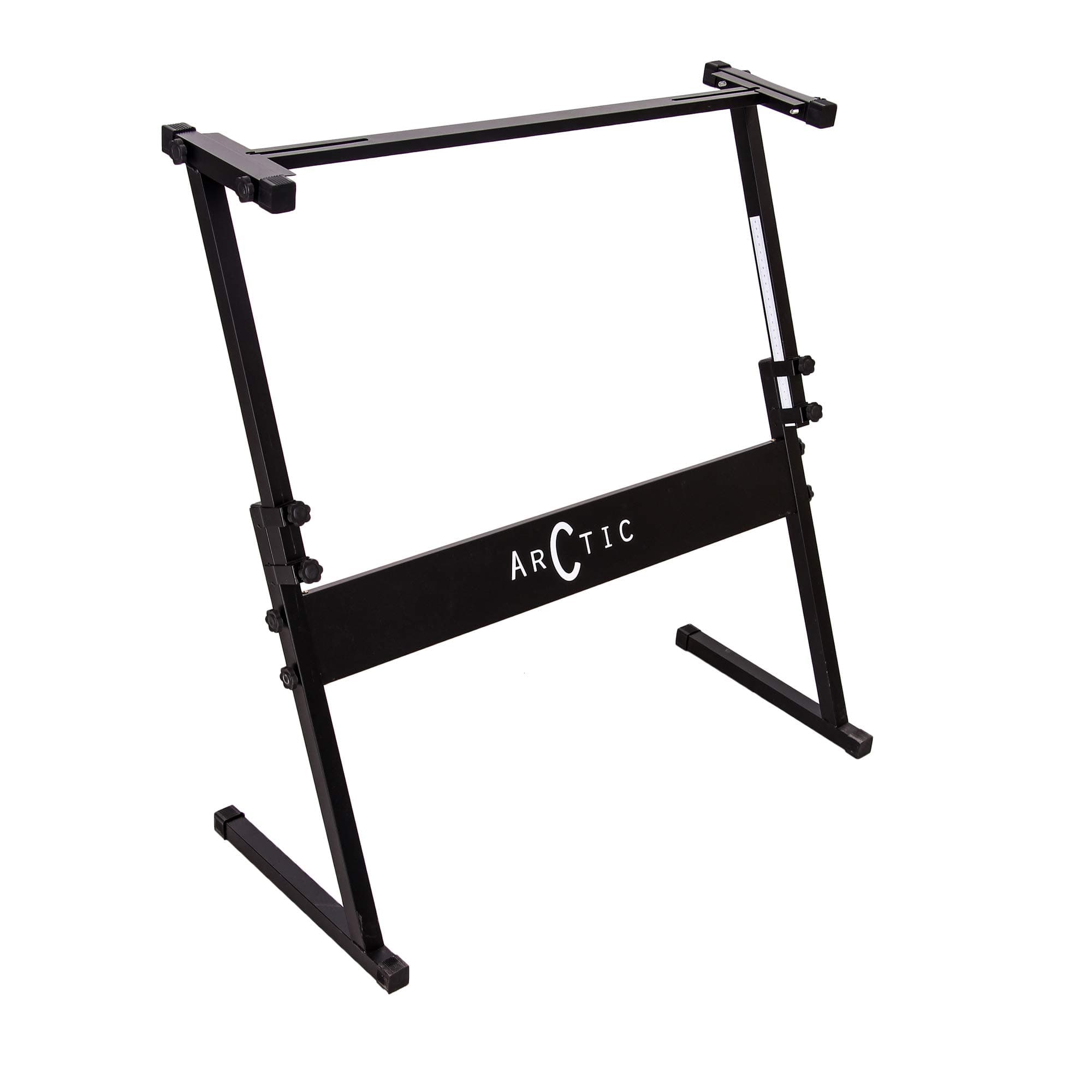 Arctic Z - Keyboard Stand for 61 or 54 keys, Z-Style Folding, Height Adjustable, Light Weighted_Black