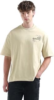 Flying Machine Men's Oversized Fit T-Shirt | Printed | Tshirt for Man