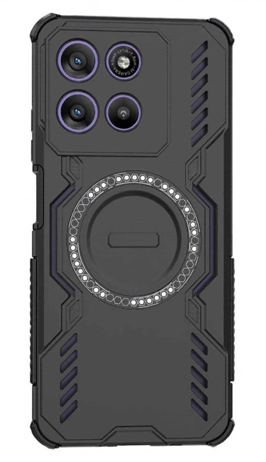 ShieldTech Back Cover Case for Motorola Moto G67 Power 5G | 360° Protection Mobile Phone Case Mag-Safe | Motorola G67 Power Back Cover | Moto G 67 Power 5+G Back Cover - Black TPU+PC