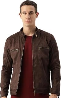 Leather Retail Coffee-Colored Suede Jacket For Men's