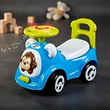 Mee Mee Swift Cruze 3-in-1 Ride On Stroller Push Car for Boys & Girls, 1 Year+, with 360° Detachable Armrest & Guardrail, Music, Lights, Backrest & Underseat Storage – Indoor & Outdoor Use (Blue)