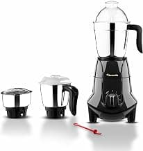 Butterfly Jet Elite 750 Watt Mixer Grinder | 3 Leafproof Stainless Steel Jars| ABS body | Grey