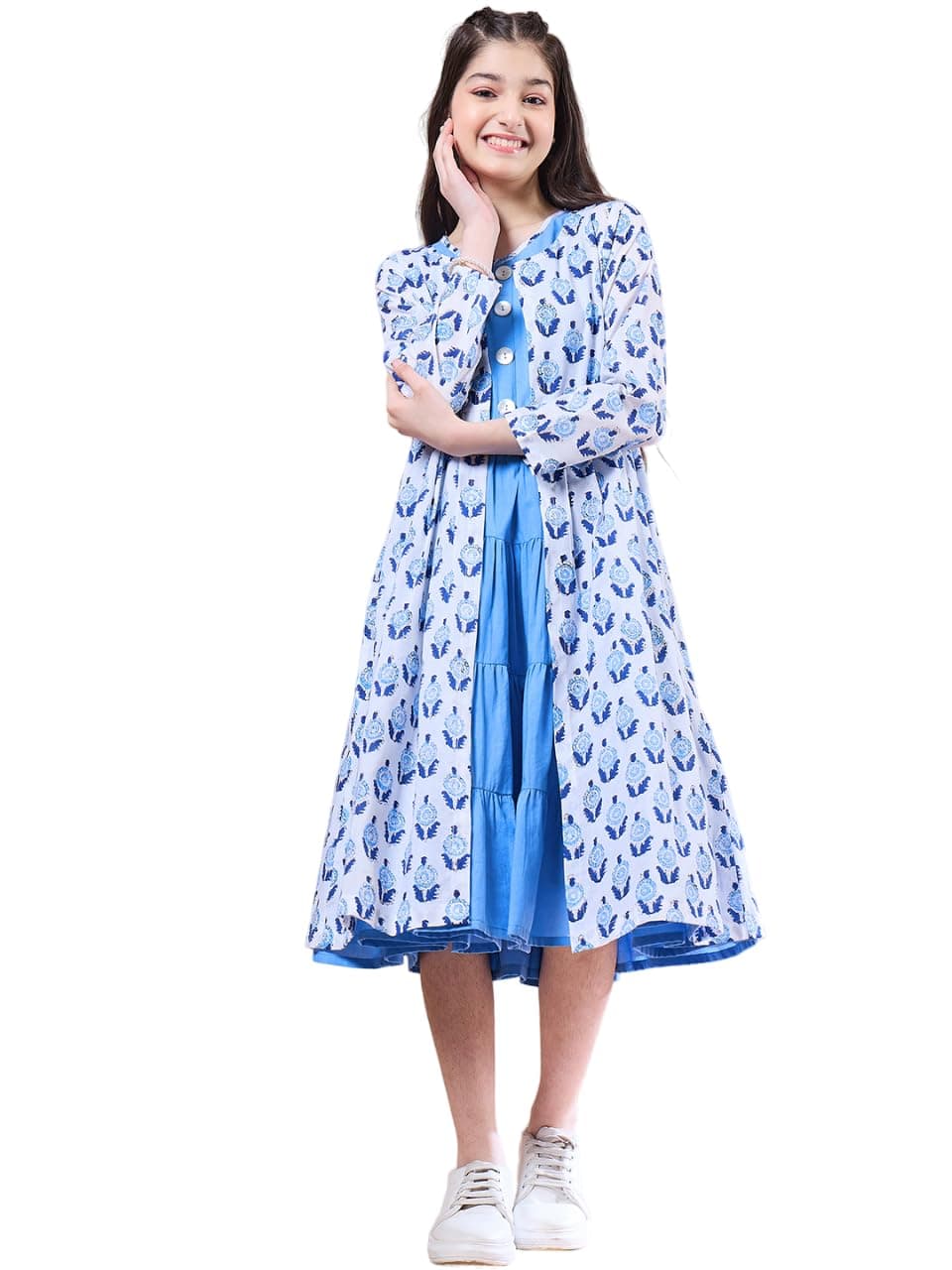 PS Peaches Girls Dress with Long Cape
