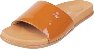 Mochi Women's Faux Leather Fashion Slip-on Sandals