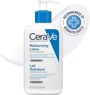 CeraVe Moisturizing Lotion For Dry Skin (236ml) & Moisturizing Cream For Dry To Very Dry Skin (50ml) - With Ceramides & Hyaluronic Acid For Face & Body