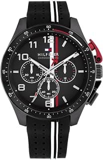 Tommy Hilfiger Tommy Hilfiger Bank Quartz Analog with Black Dial Black Silicone Strap Watch for Men - TH1792168