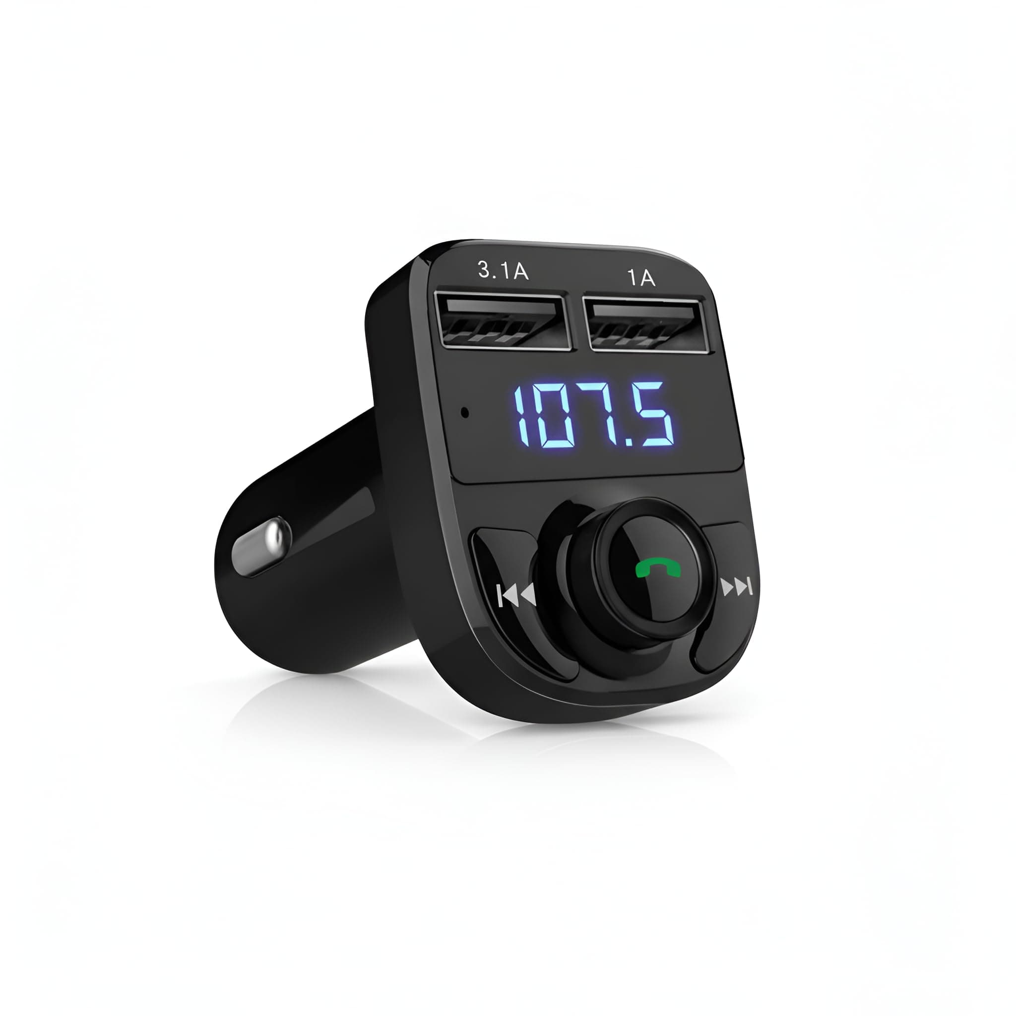 VIHOMI X8 Car Bluetooth FM Transmitter with Hands-Free Calling | Wireless Stereo Music Player with TF Card & AUX Support | Dual USB Mobile Charger Car Kit Compatible with All Smartphones