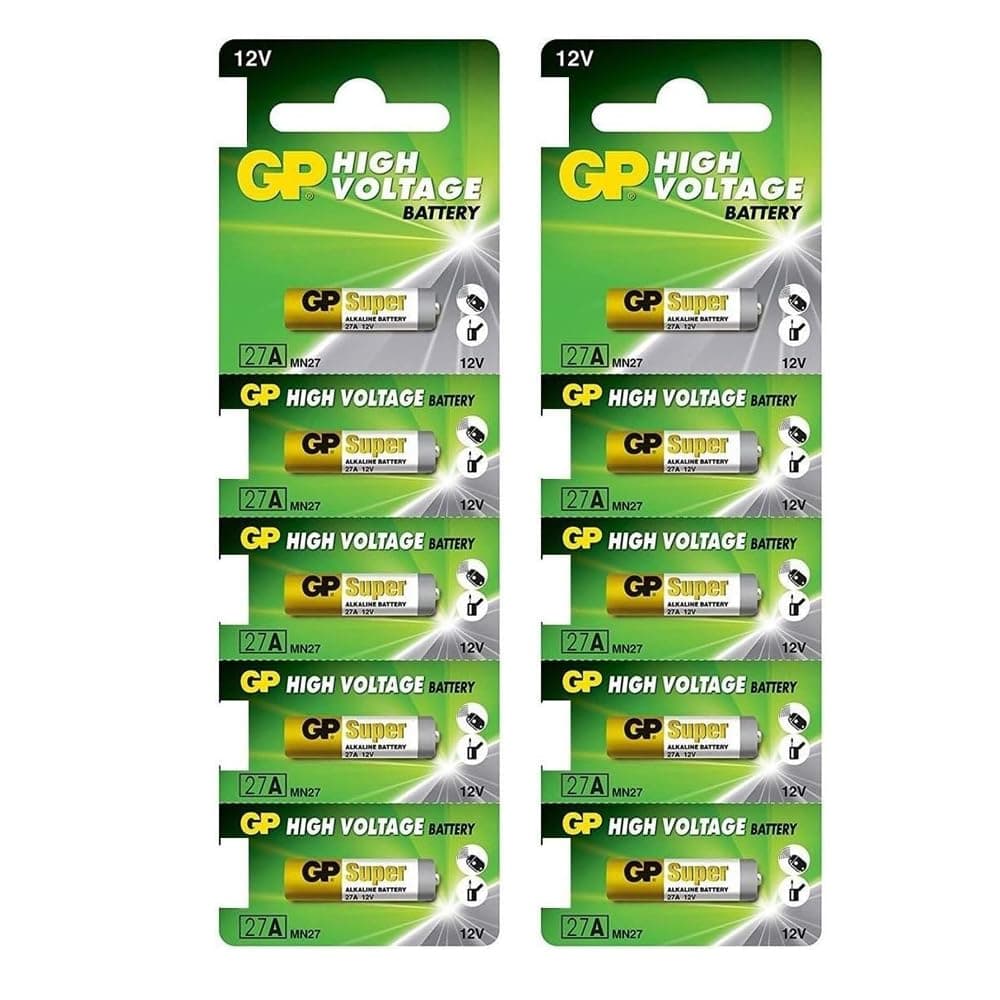 Imaginea® 27A Alkaline Battery 12V High Voltage Cell for Toy Car Remote Control Battery27AE-2C5 Replacement Batteries Equivalent Part No: A27 /V27GA /MN27 (Pack of 10)