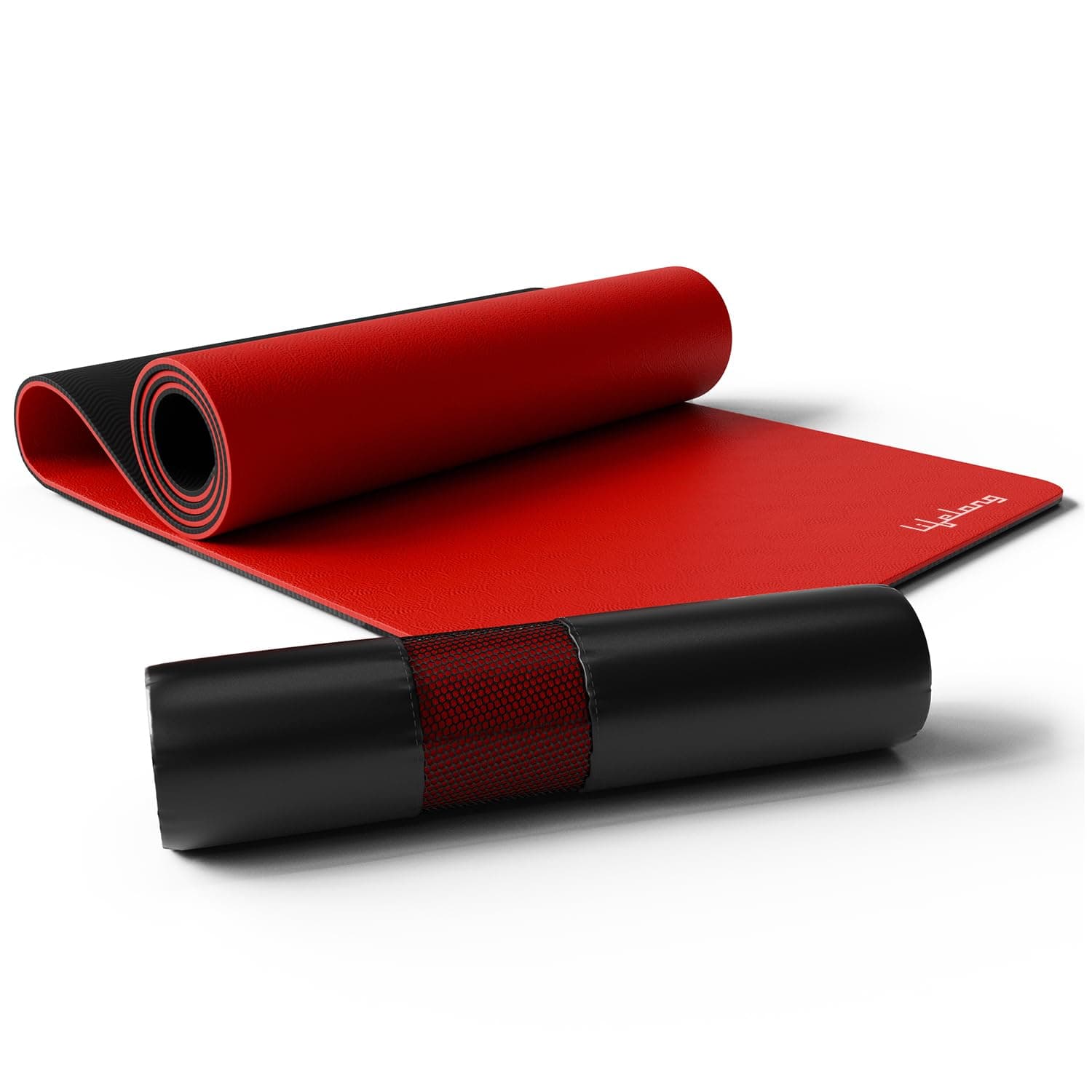 Lifelong Dual Color Tpe Material Yoga Mat For Women & Men-6Mm Anti-Slip For Gym Workout Exercise Mat For Home Gym-Yoga Mat For Gym Workout & Yoga Exercise(6 Months Warranty,Llym113),Multicolor