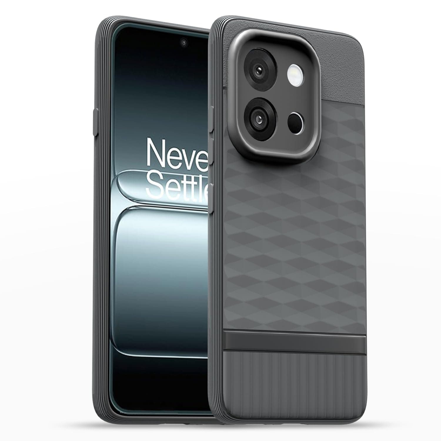Amazon Basics Back Cover for OnePlus 13s 5G | Full Camera Protection | TPU Soft Flexible Shockproof Bumper Case(Grey)