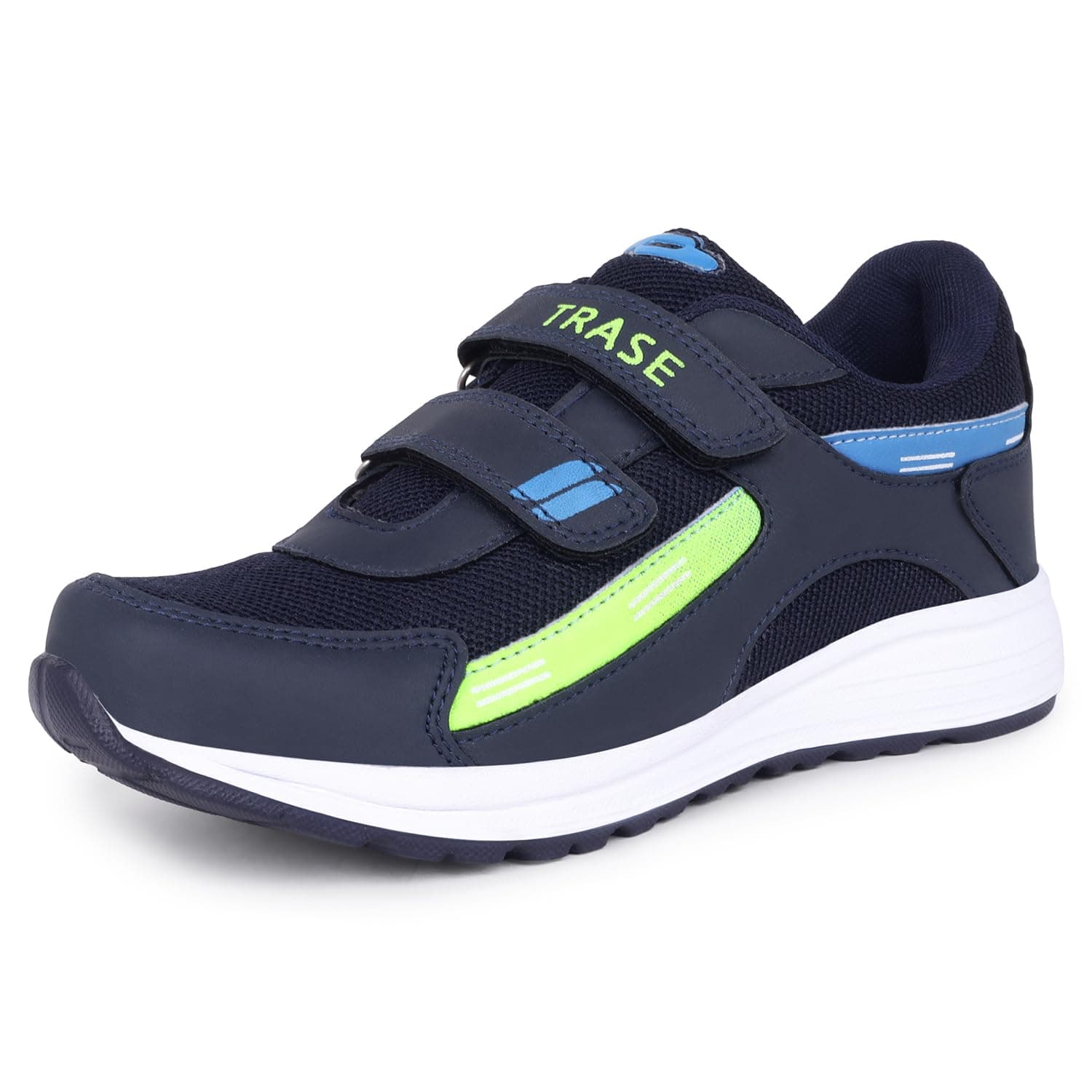 TRASE Sports Shoes for Kids | Running Shoes for Boys & Girls with Hook & Loop | Anti-Skid Comfortable Lightweight Footwear with Breathable Fabric