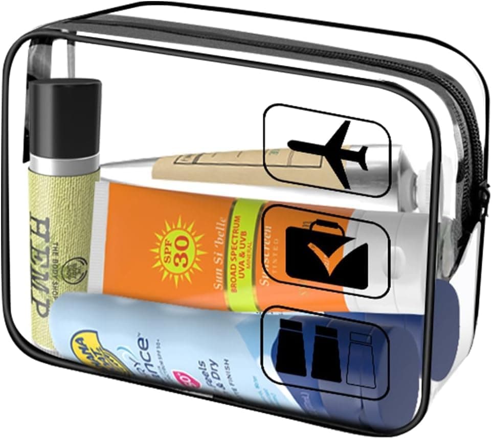 TOURISTIANO Toiletry Bag for Travel Cosmetic Organzier Case Pouch Transparent Makeup Kits (1)