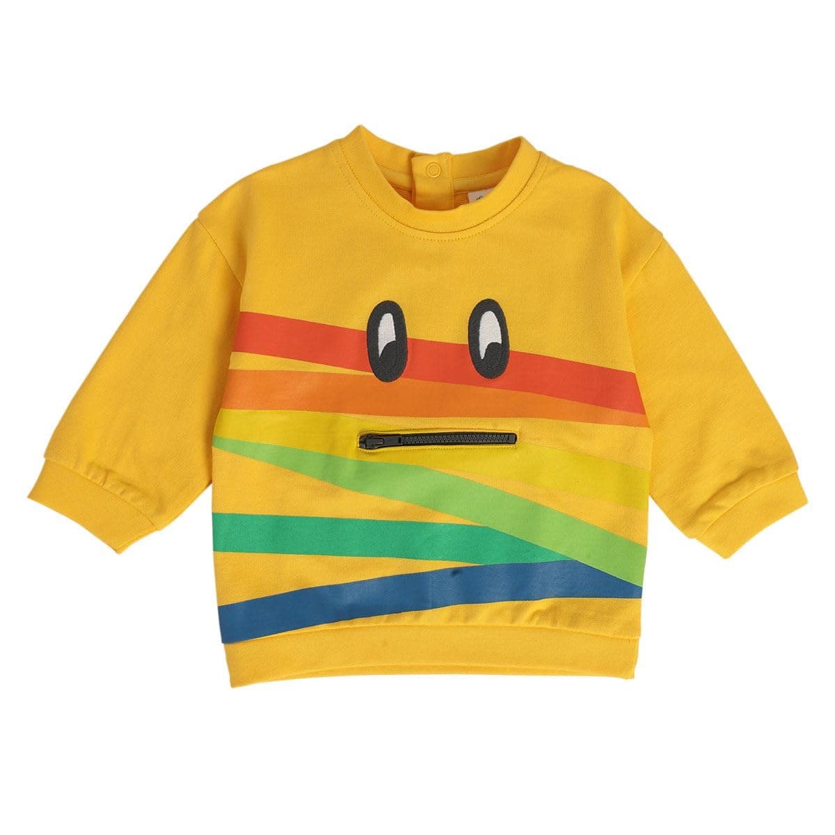 miniklub Baby Round Neck Long Sleeve Knitted Cotton Sweat Shirt (Yellow Color)