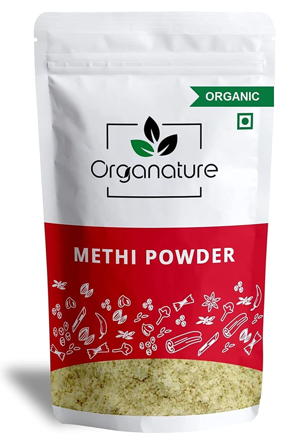 Organature Organic Methi Powder Dried Fenugreek Powder | Methi Dana Powder | Indian Spices & Masala Pack of 900 Grams