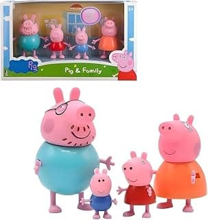 Bravia Peppa Pig Family 4 Pcs Toy Set for Kids – Plush Stuffed Dolls for Birthday Gift, Playroom, Home Decoration, Family Pig, Peppa Pig Toys Set, Model-1