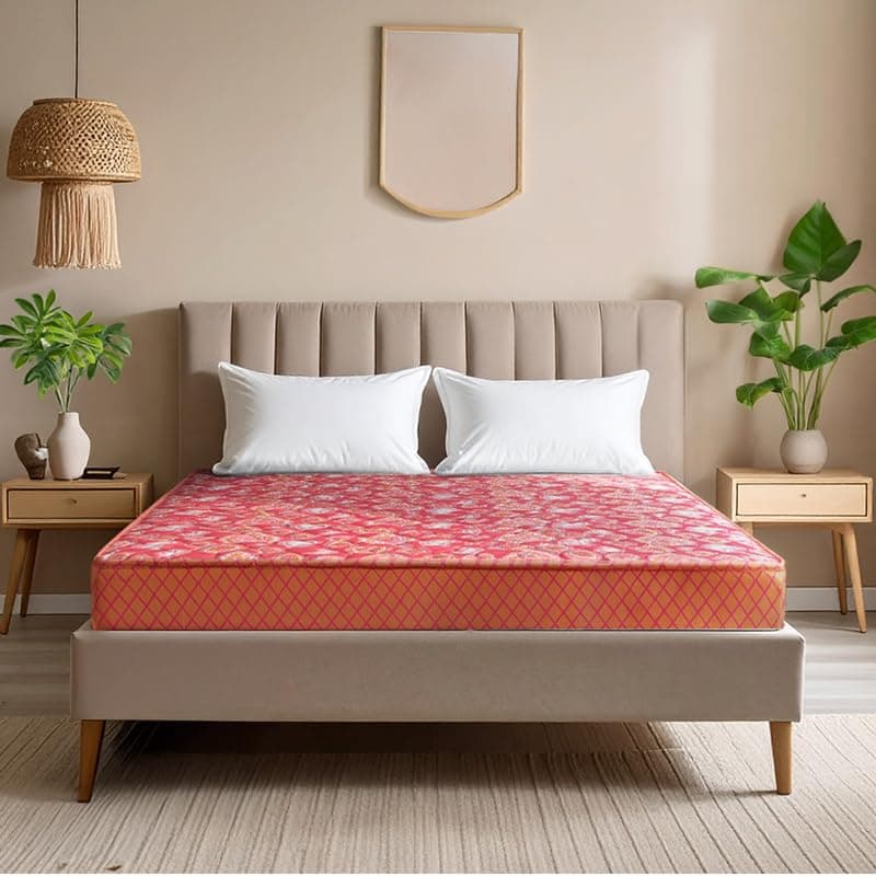 Kurlon Natural Coir Pad Mattress | Rubberized Coir | Breathable Fabric |Medium Firm Support| Natural Cooling | PU Foam Quilting | Premium Finish | Queen Size | 78x60x4 | 2 Yrs Warranty