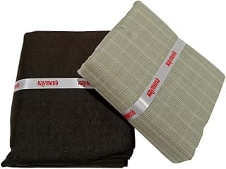 Raymond Fabrics Raymond Men’s Unstitched Formal Shirt & Trouser Fabric | Premium Cotton Shirt Material & Solid Pant Fabric | Ready to Stitch Combo