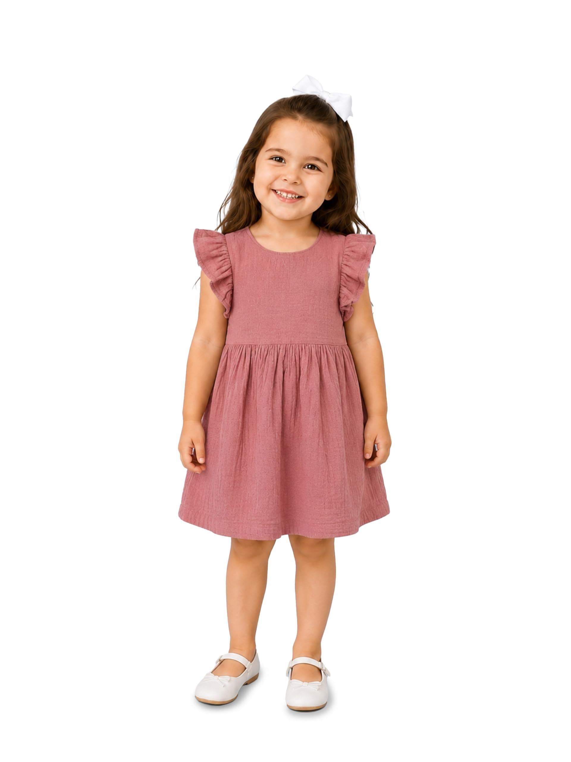 Kidbea Cotton Girls Dress | Ultra-Soft Summer Wear Casual Dress for Kids