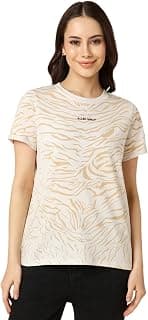 Allen Solly Women's 100% Cotton Regular Fit T-Shirt