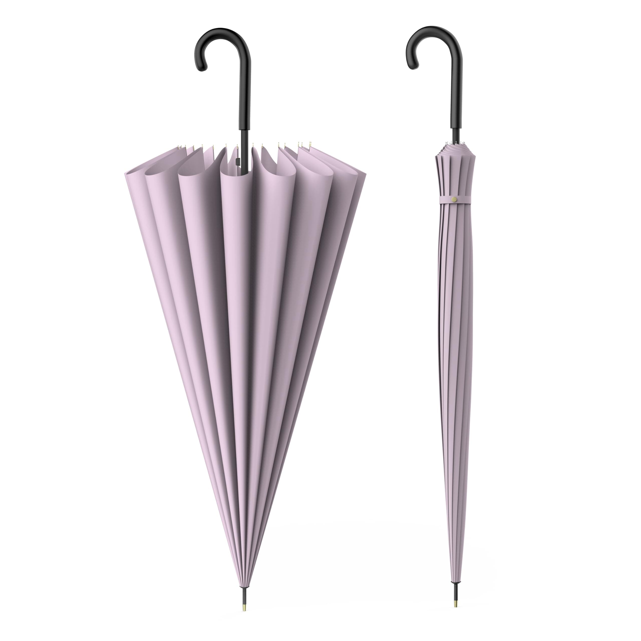 ANYCHO Big Umbrella for Women – Large Size Heavy Duty Rain Umbrella, 16-Rib Reinforced Windproof, One-Touch Auto Open, Lightweight Design for Daily Carry