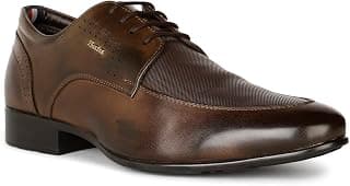 Bata Hagrid Derby Men's Brown Formal Shoes - 8 UK (8214709)