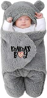BABYZONE Soft Hooded Baby Blankets AC Blanket Baby Wrapper for Baby Boys and Baby Girls All Season Baby Blankets.(Grey)