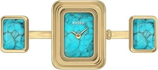 Fossil Raquel Watch Ring Gold Quartz Stainless Steel Watch ES5432