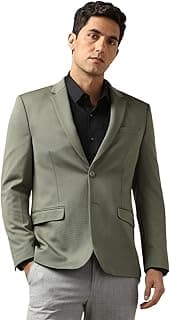 Peter England Men's Neo Slim Knit Textured Blazer