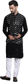 SOJANYA (Since 1958 Men's Cotton Seqence Kurta & Pyjama with Nehrujacket