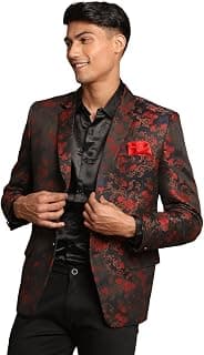 VASTRAMAY Self Woven Floral Silk Blend Blazer for Men – Versatile Ethnic Wear for Weddings & Special Occasions