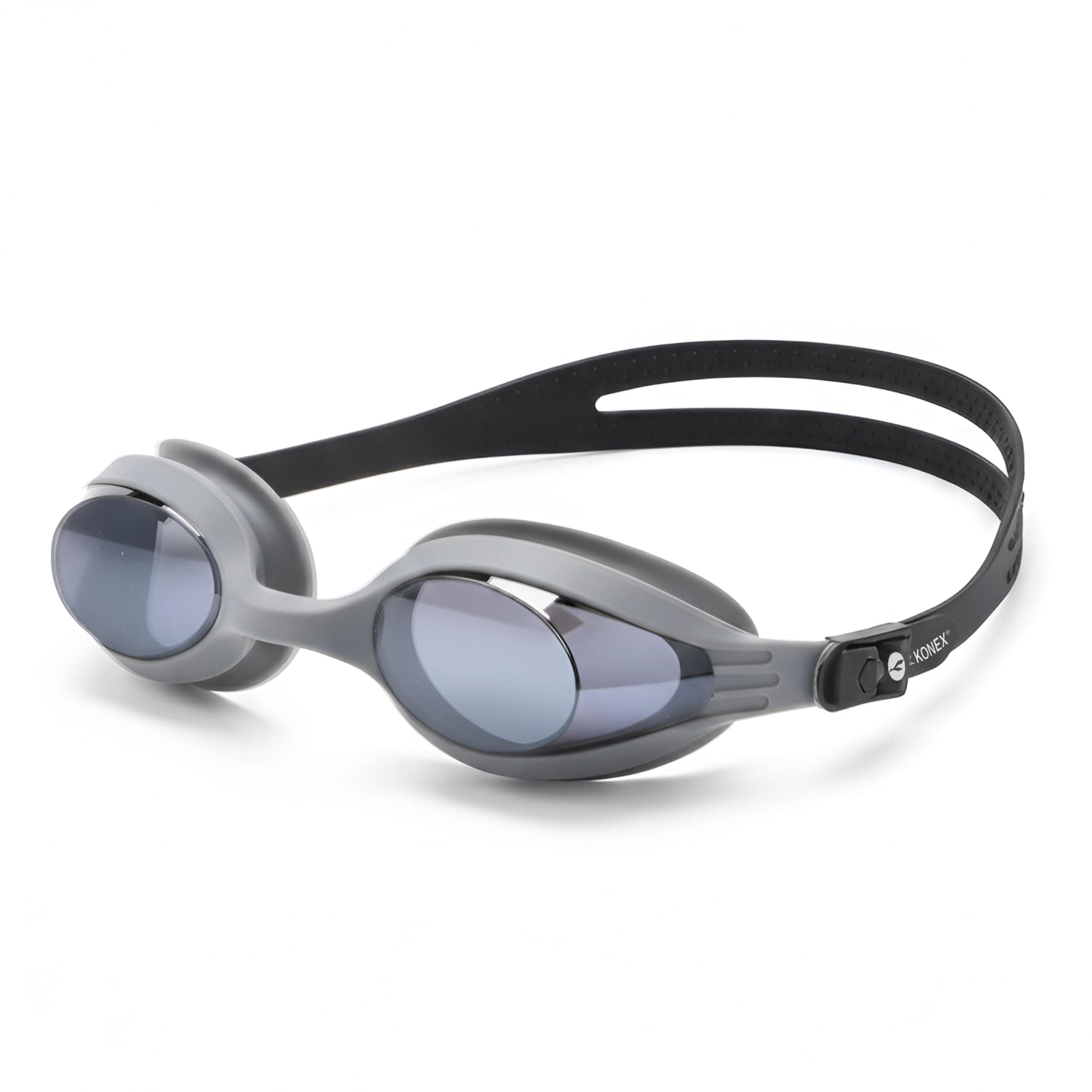 KONEX Eco Swimming Goggles for Adults | Polarised UV Lens | Anti-Fog & Anti-Leak | Guaranteed - Grey