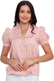 Zink London Women's Pink Printed Shirt Top