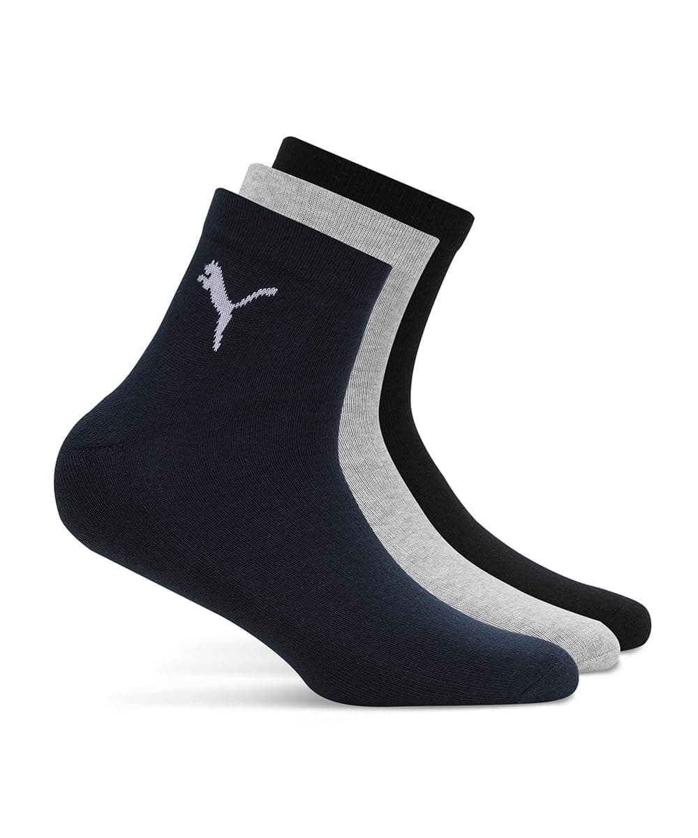 Puma Unisex 3-Pair Sports Socks Quarter Length