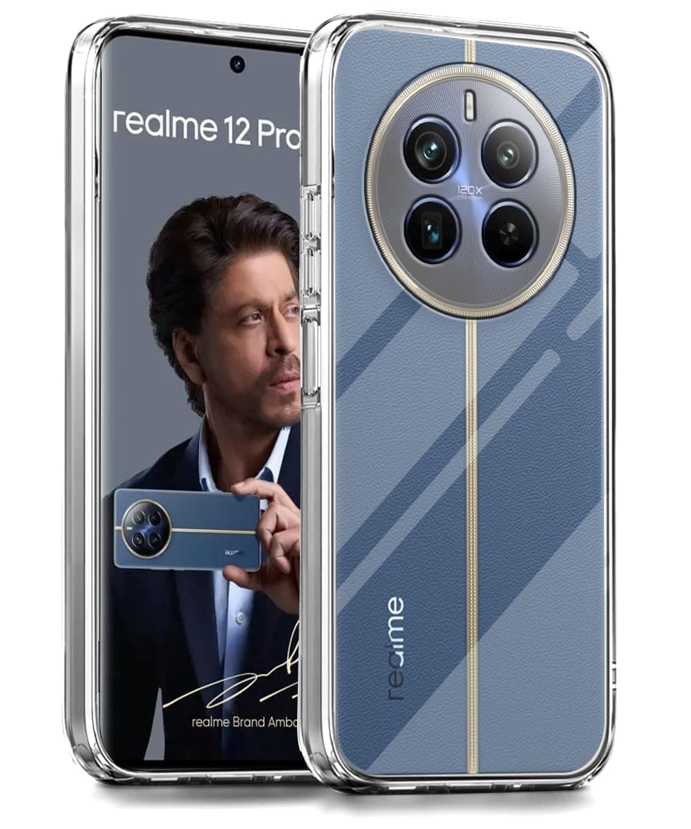 Amazon Brand - Solimo Clear Back Cover Case for Realme 12 Pro Plus | Shock Proof Design | Transparent Back Cover for Realme 12 Pro Plus (TPU, Transparent)