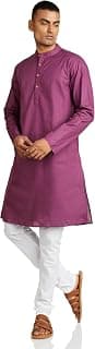Amazon Brand - Symbol Men's Cotton Solid Long Kurta Pyjama Set (2pcs)