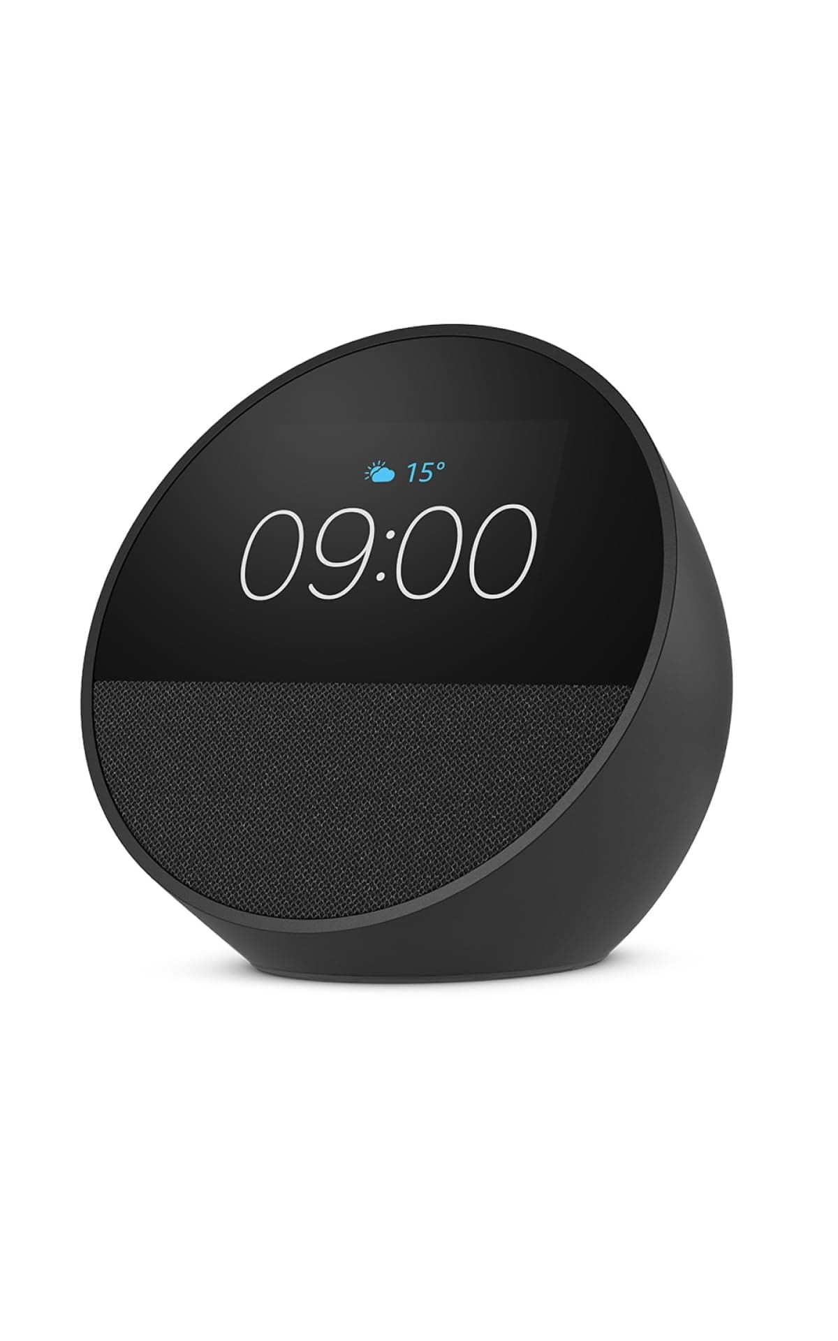 Amazon Echo Spot (latest model), Smart alarm clock with vibrant sound, Alexa and Bluetooth | Black