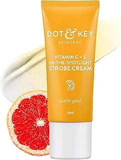 DOT & KEY Vitamin C + E In-The-Spotlight Strobe Cream|Face Skin Radiance Cream|Moisturizer & Highlighter For Face|For Dewy Glazed Instant Glow|Boosts Hydration|For All Skin Types|For Women & Men|30Ml