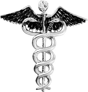Mahi Medical Caduceus Doctor's Unisex Brooch Lapel Pin (PABP1101071PR)