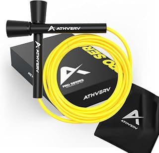 Adjustable Skipping Rope for Men, Women & Kids – Speed Jump Rope for Exercise Workout & Weight Loss (Sunshine)