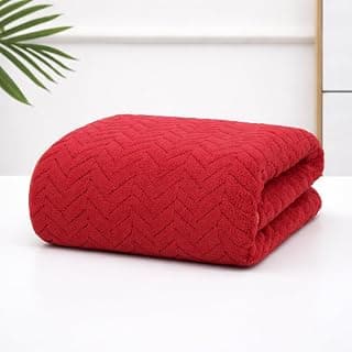Cortina Towels for Bath(70 x 140 cm) – 380 GSM Microfiber Bath Towels, Ultra Soft, Highly Absorbent & Quick Dry for Gym, Beach & Bathroom Towels for Men, Women & Kids Color : Red
